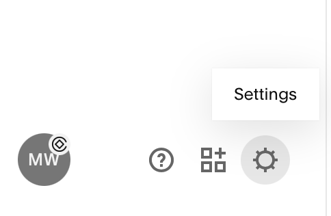  The settings button 