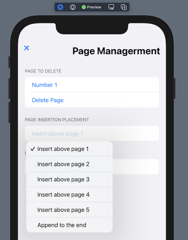 Page insertion